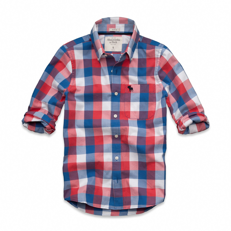 Abercrombie Fitch Hombres Necesidad Algodón Camisa AF6926
